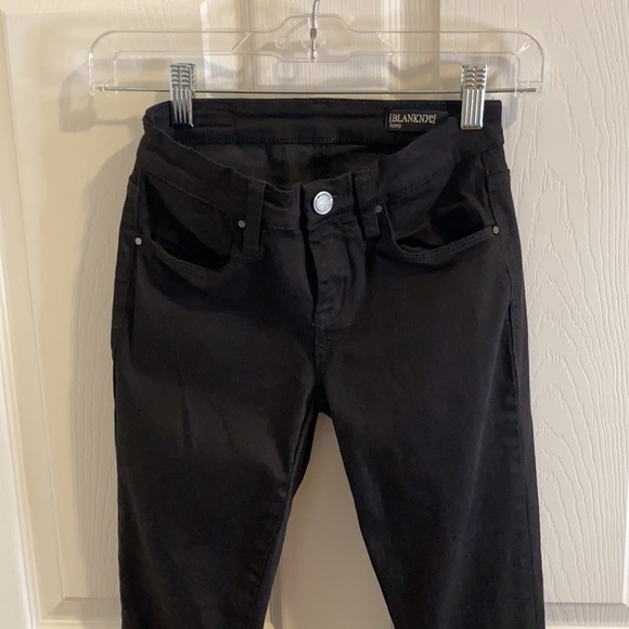 BLANKNYC BLACK FAUX LACE UP ANKLE SKINNY JEANS SIZE 24 - Picture 3 of 8